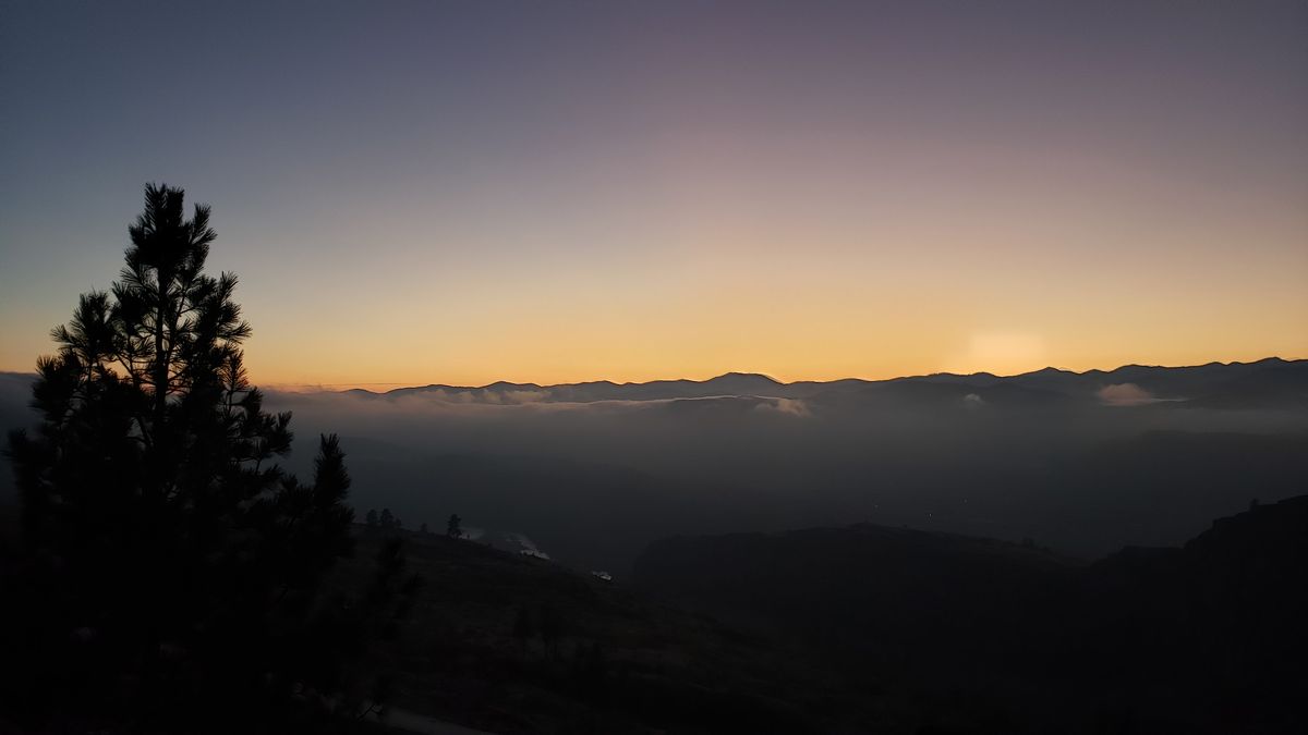 Canyon sunset silhouette at McLaughlin Canyon in November