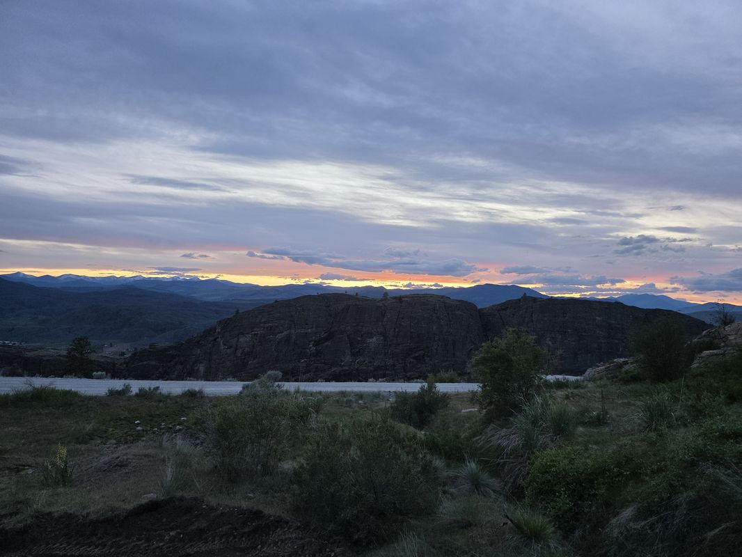 Okanogan Valley at evening in May showing the landscape near Tonasket