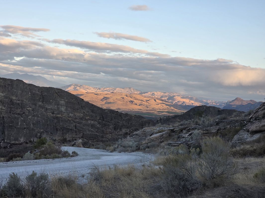 Okanogan Valley in morning light during October near Tonasket